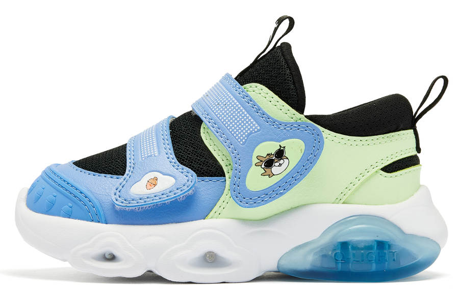 QIAODAN Slip Resistant Anti Kick Low top Kids Lifestyle Shoes Blue Infant And Toddler