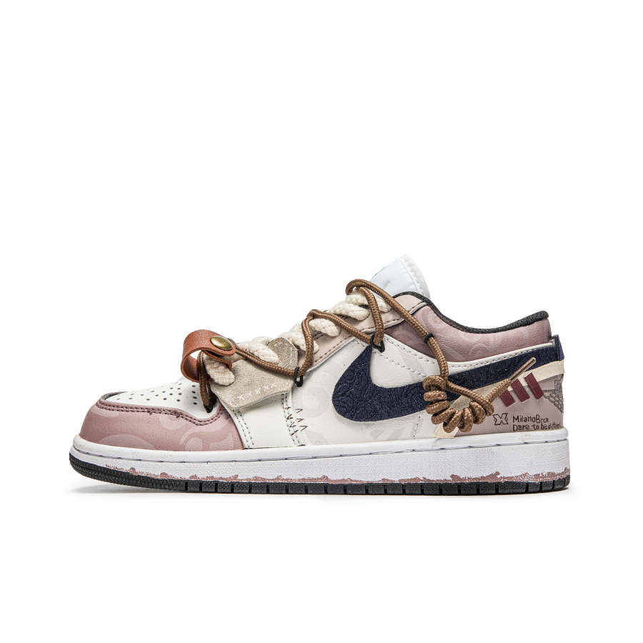 Jordan Jordan Air Jordan 1 Low Leather Slip Resistant Abrasion Resistant Cushioning