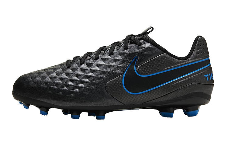 Nike Nike JR Legend 8 Academy FG/MG Slip Resistant Cushioning Abrasion Resistant Low top Kids' Soccer Shoes Black Blue Kids'