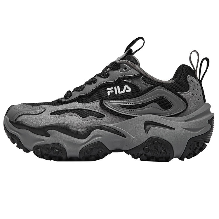 FILA KIDS Hippo Shoes Abrasion Resistant Low top Kids' Running Shoes Smoke Gray/Black