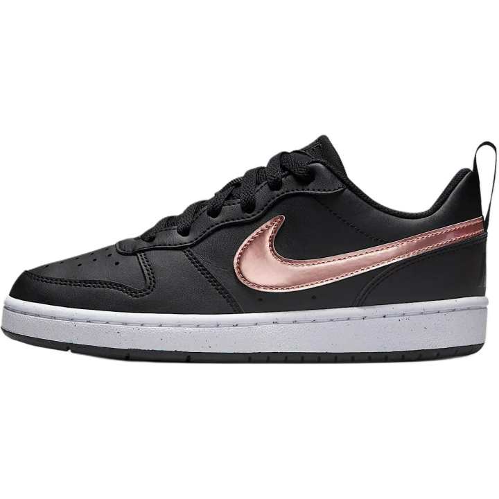 Nike Nike Court Borough Leather Low top Skateboard Shoes Black Gold Unisex