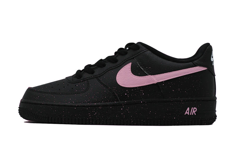 Nike Nike Air Force 1 Low Abrasion Resistant Low top Kids' Skateboarding Shoes Black Pink Teenagers