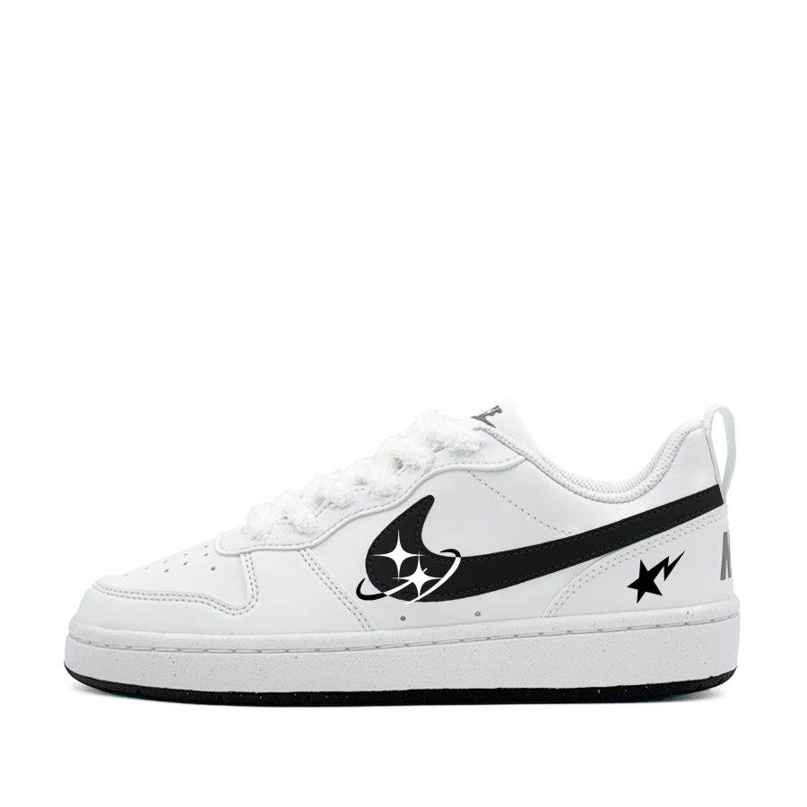 Nike Nike Court Borough Sparkling Star, Cute, Minimalist Style, Versatile, Fashion, Individual Trendy Synthetic Leather