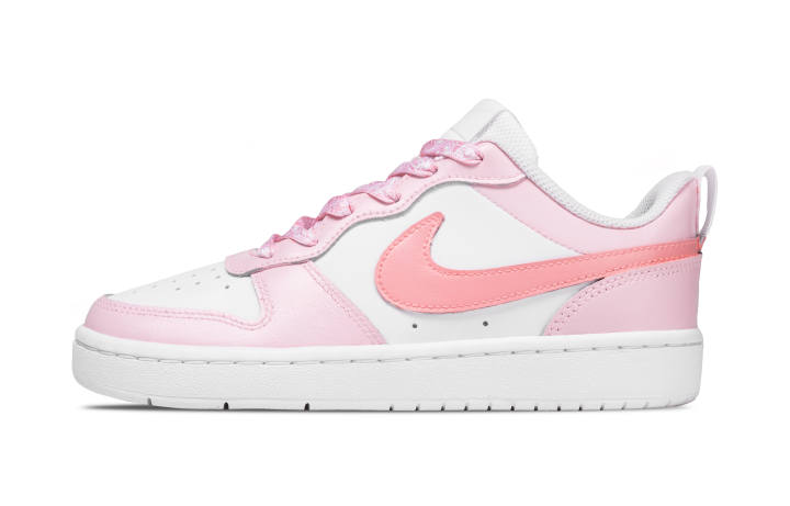 Nike Nike Court Borough Cherry Blossom Snow Flannel Leather Slip Resistant Cushioning Abrasion Resistant