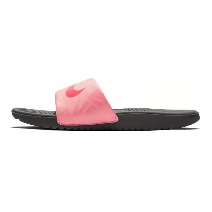 Nike Nike Kawa Slide Print Dark Grey Tropical Pink GS