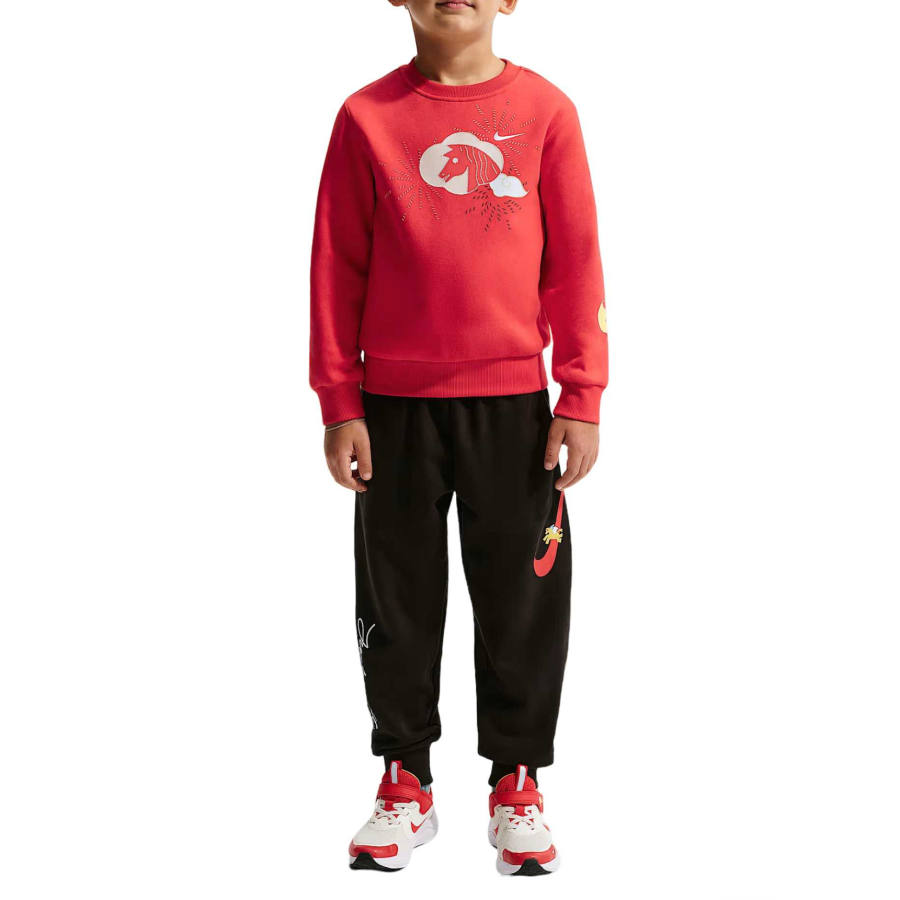 Nike Nike Sweatshirt Sportswear Club Horse Year Limited Edition CNY New Year Model, Crew Neck Thermal Fleece Lined Kids'