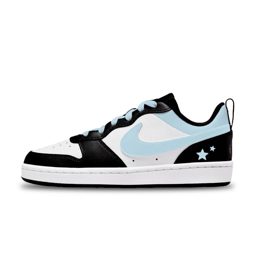 Nike Nike Court Borough Blue Star Flower Blue Slip Resistant Abrasion Resistant Slip Resistant Abrasion Resistant Low top