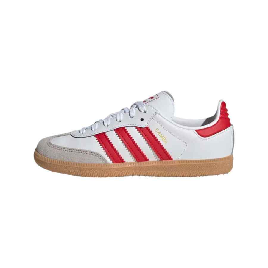 Adidas Originals SAMBA OG Leather Low top Kids' Training Shoes Cloud White Children Aged 3 7 Years Old
