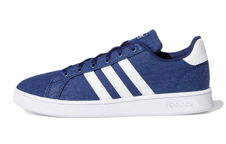 Adidas Neo GRAND COURT K Game Ready Abrasion Resistant Abrasion Resistant Low top Kids' Skateboarding Shoes Marine Blue