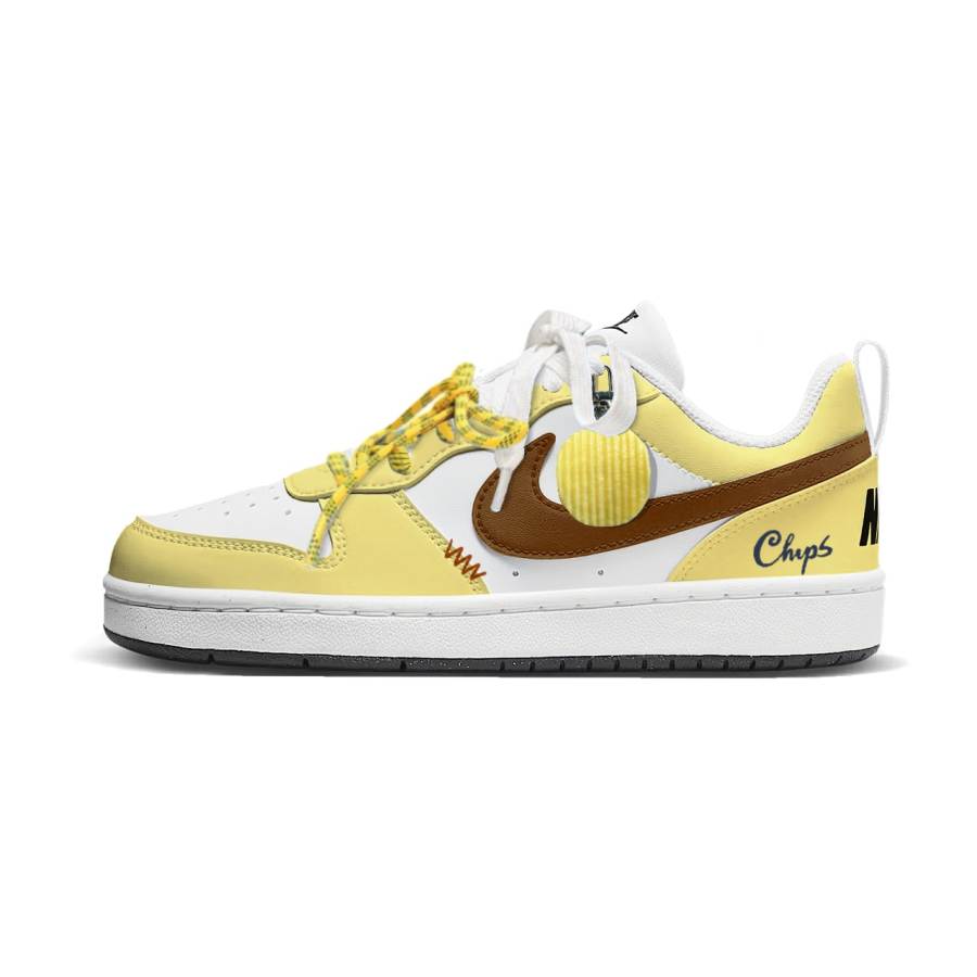 Nike Nike Court Borough Crispy Potato Chips Abrasion Resistant Abrasion Resistant Low top Kids' Skateboarding Shoes
