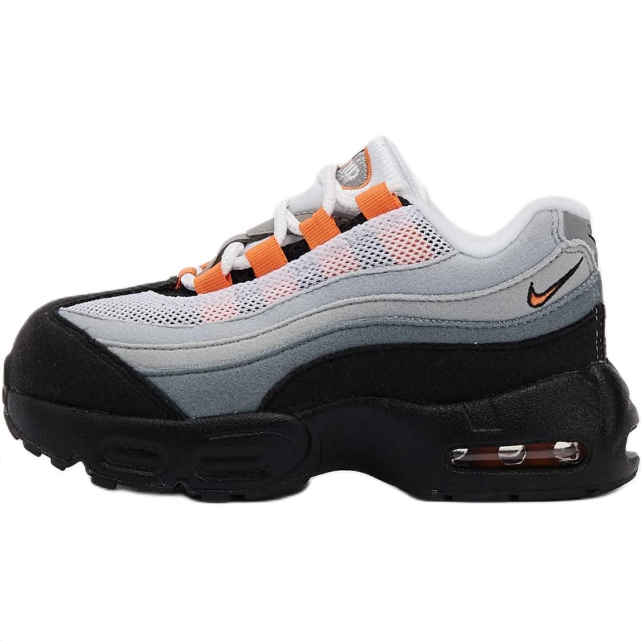 Nike Nike Air Max 95 Abrasion Resistant Abrasion Resistant Low top Toddler Shoes White Gray Black Infant And Toddler
