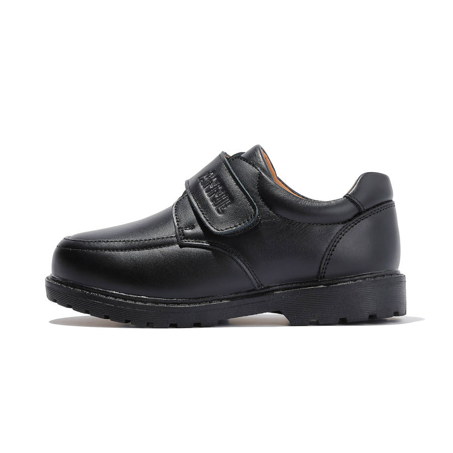 Annil Slip Resistant And Breathable Slip Resistant And Breathable Low top Kids' Leather Shoes Black Kids'