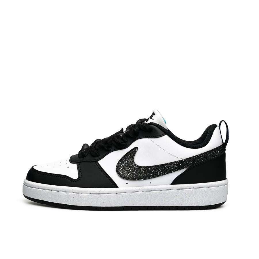 Nike Nike Court Borough Synthetic Leather Abrasion Resistant Low top Kids' Skateboarding Shoes White Teenagers
