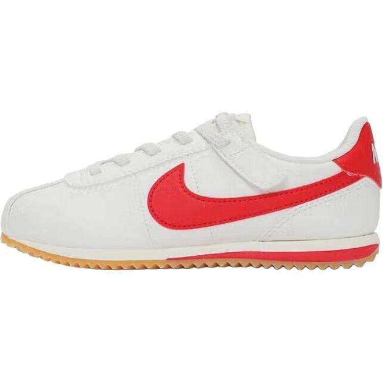 Nike Nike Slip Resistant Abrasion Resistant Low top Kids Lifestyle Shoes White Red Children Aged 3 7 Years Old