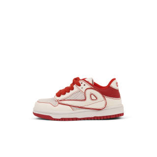 XIAOZHUBANNA Slip Resistant Low top Kids' Skateboarding Shoes White Red Kids'