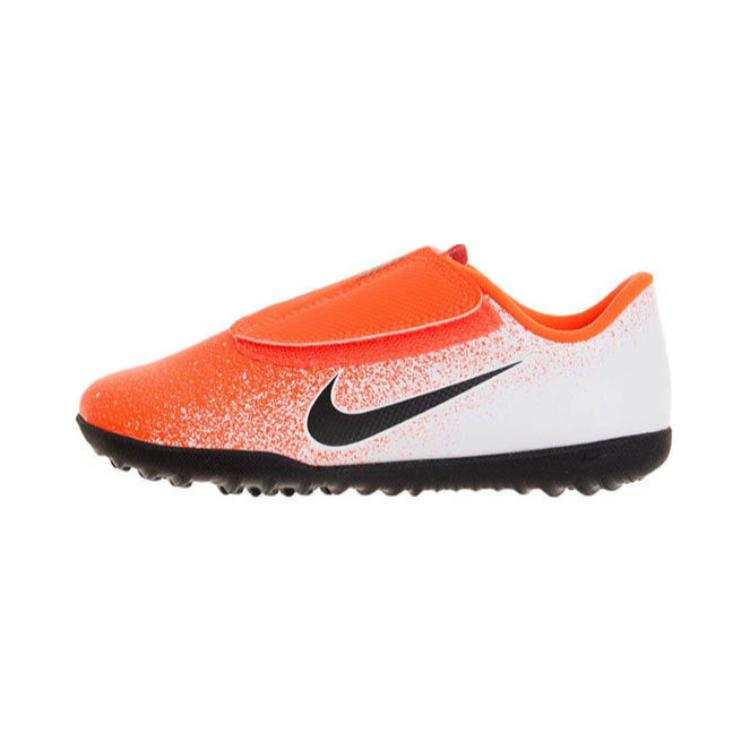Nike Nike Slip Resistant Abrasion Resistant Low top Kids' Soccer Shoes Orange White Children Aged 3 7 Years Old
