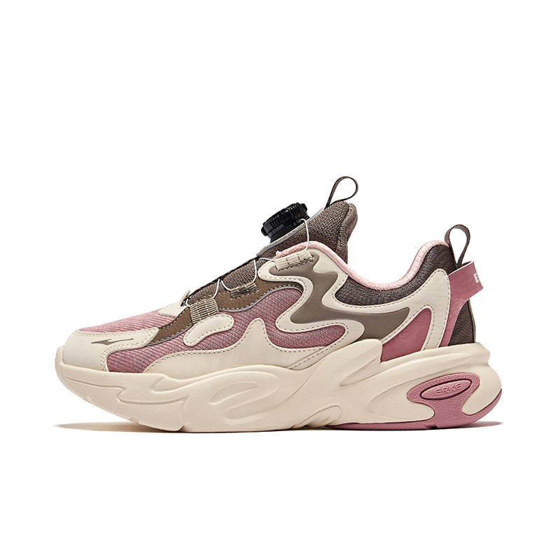 ERKE KIDS Slip Resistant Abrasion Resistant Low top Kids Lifestyle Shoes Beige Brown Pink Kids'
