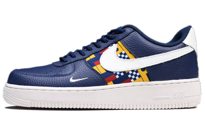 Nike Nike Air Force 1 07 LV8 'Nautical Leather Low top Skateboard Shoes White Blue Yellow Unisex