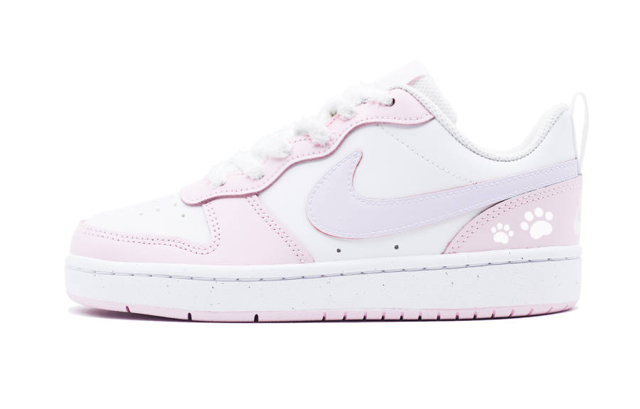 Nike Nike Court Borough Star Moon Bubbles Synthetic Leather Low top Kids' Skateboarding Shoes Pink Purple Teenagers