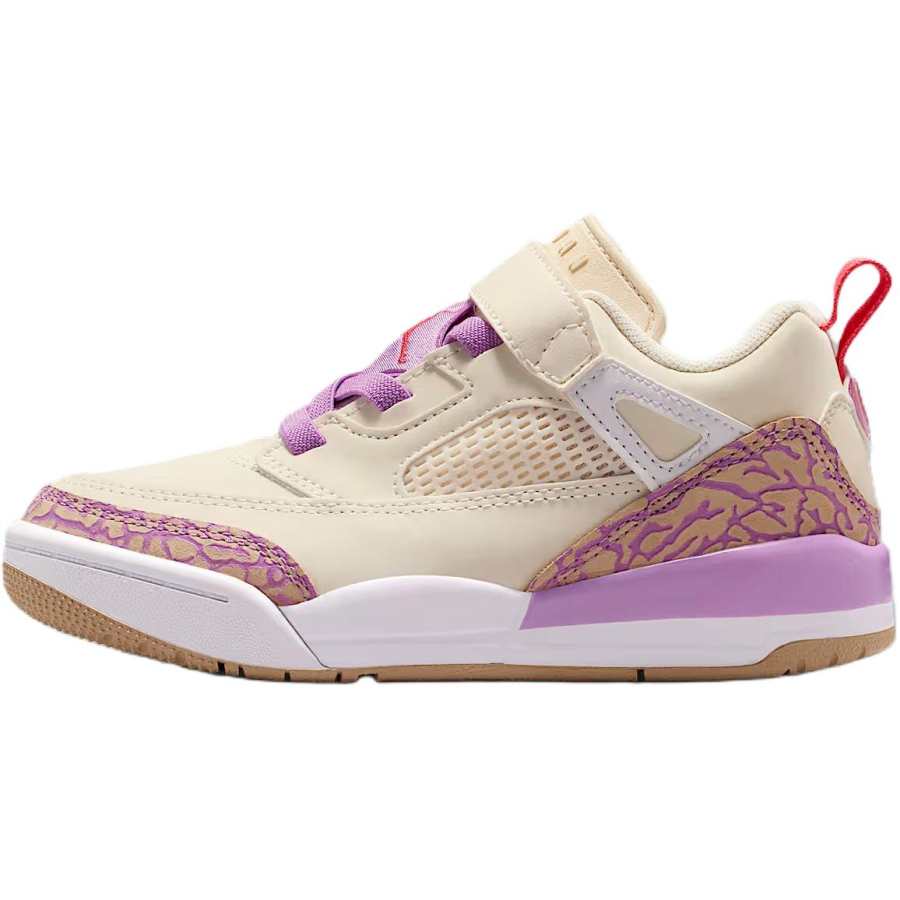 Jordan Jordan Spizike Abrasion Resistant Low top Children's Basketball Shoes Beige/Purple Kids'
