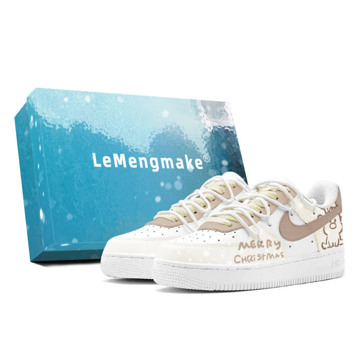 Nike Nike Air Force 1 LE Synthetic Leather Slip Resistant Cushioning Abrasion Resistant