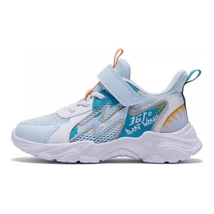 361°KIDS Slip Resistant Abrasion Resistant Slip Resistant Abrasion Resistant Low top Kids' Running Shoes Blue White