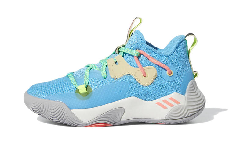 Adidas Adidas Harden Stepback 3 Abrasion Resistant Low top Children's Basketball Shoes Blue Children Aged 3 7 Years Old