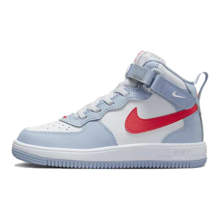 Nike Nike Force 1 Mid Comfortable Non slip Lightweight Low top Kids' Skateboarding Shoes Light Blue