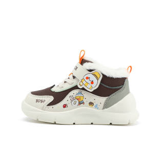 B.Duck Yellow Duck Synthetic Leather Lightweight Cushioning Thermal Mid top Kids Lifestyle Shoes