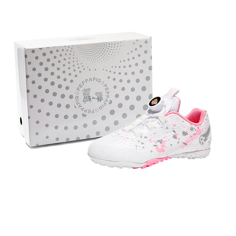 Peppa Pig Synthetic Leather Low top Soccer Shoes White Pink Kids'