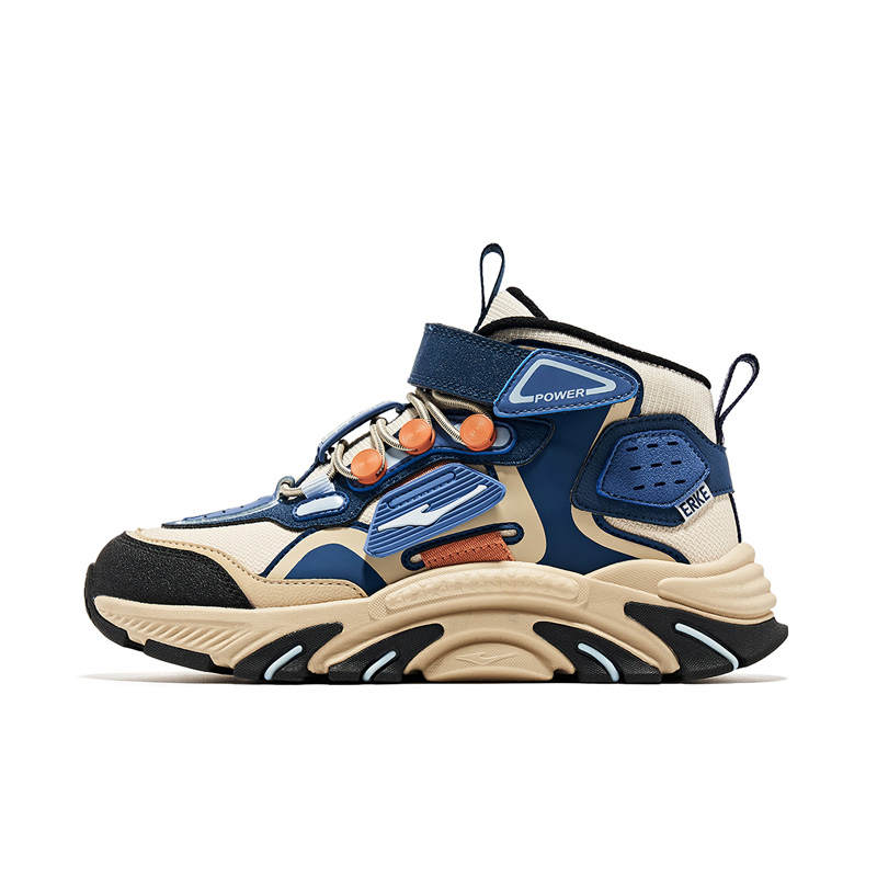 ERKE KIDS High top Kids' Running Shoes Brown Blue Kids'