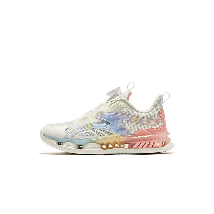 QIAODAN Mid top Casual Shoes White Pink Teenagers
