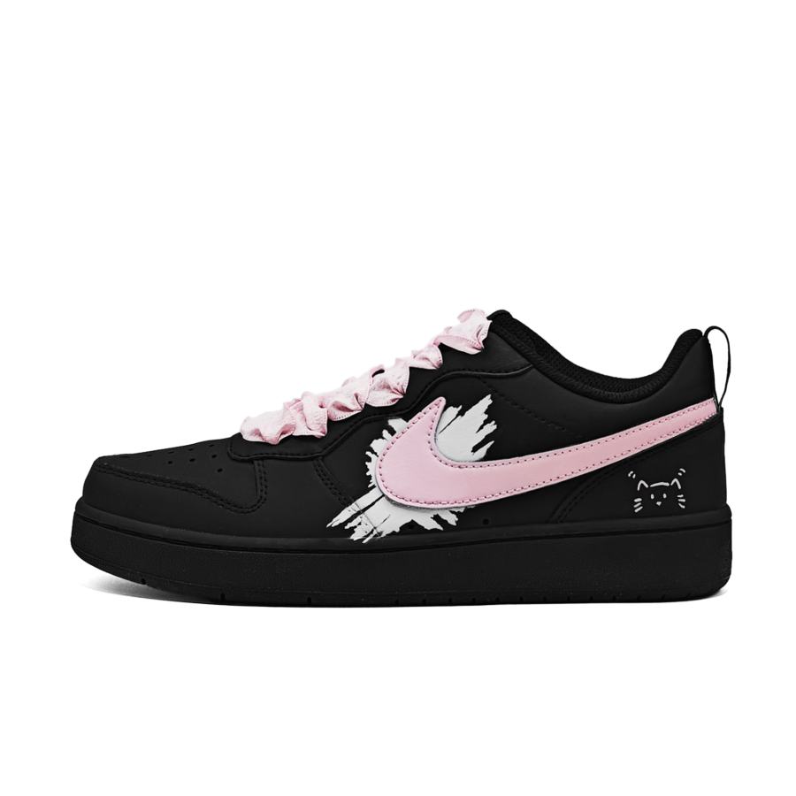 Nike Nike Court Borough Leather Slip Resistant Lightweight Cushioning Low top Skateboard Shoes Light Pink Kids'