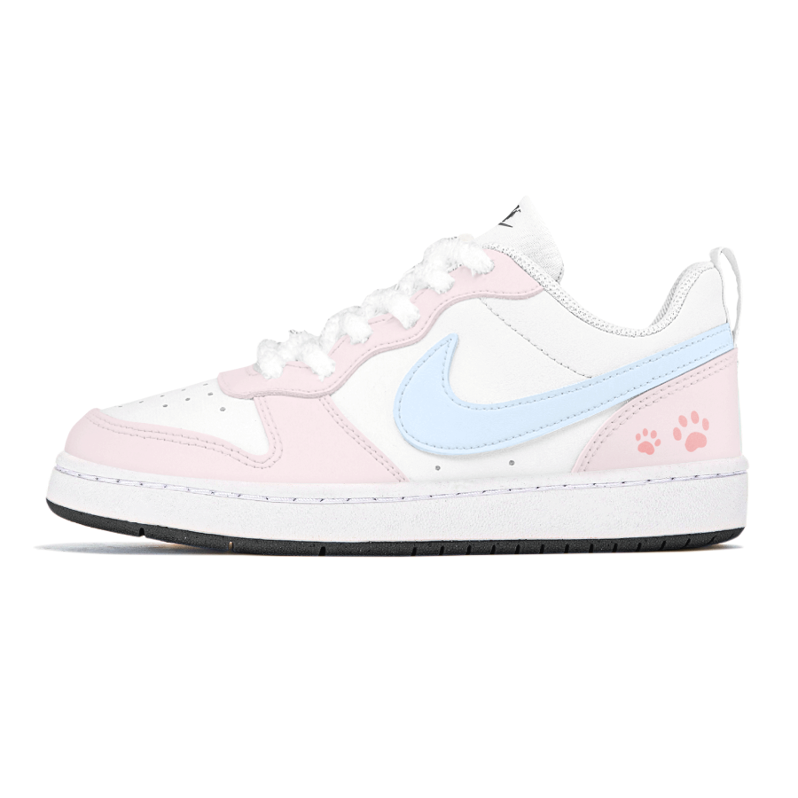 Nike Nike Court Borough Slip Resistant Abrasion Resistant Low top Kids' Skateboarding Shoes Pink Teenagers