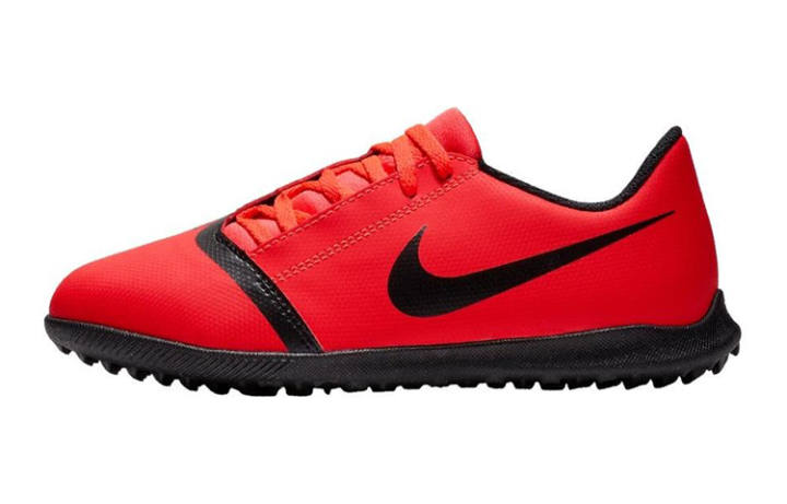 Nike Nike Phantom Venom Slip Resistant Cushioning Abrasion Resistant Lightweight Low top Grassland Soccer Shoes Red Black