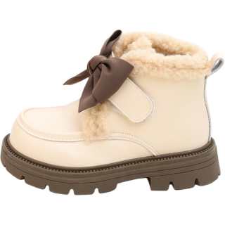 BODING Fleece Lined Comfortable And Stylish Slip Resistant Waterproof Thermal High top Kids' Leather Shoes Kids'