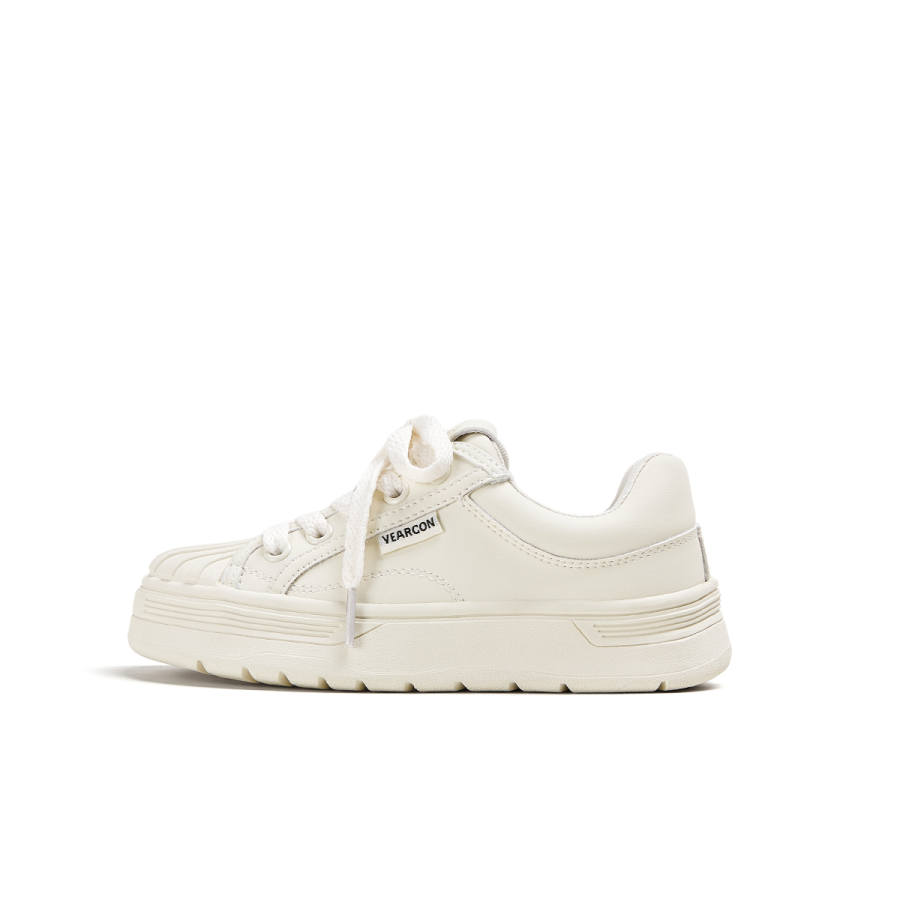 YEARCON Synthetic Leather Skateboard Shoes White Kids'