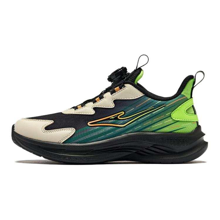 ERKE KIDS Beauty Wind Anti Slip Wear Resistant Low Top Running Shoes Beige Black Green Kids'