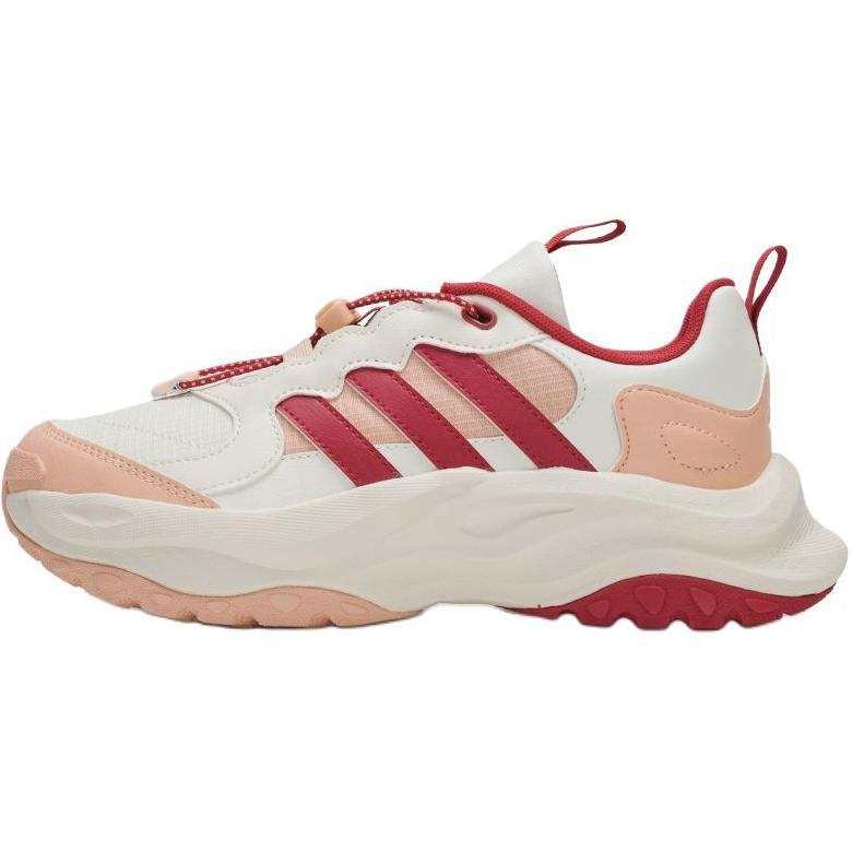 Adidas Adidas Comfortable And Trendy Slip Resistant Abrasion Resistant Low top Kids Lifestyle Shoes White/Pink Kids'
