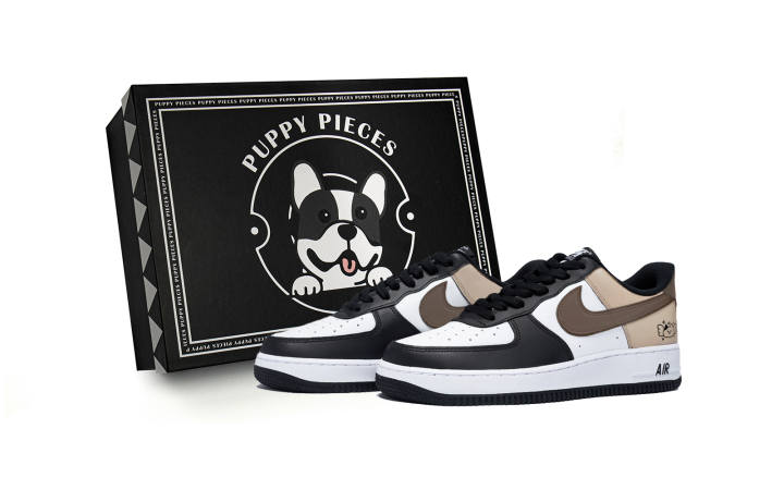 Nike Nike Air Force 1 Low Leather Low top Kids' Skateboarding Shoes White Brown Teenagers