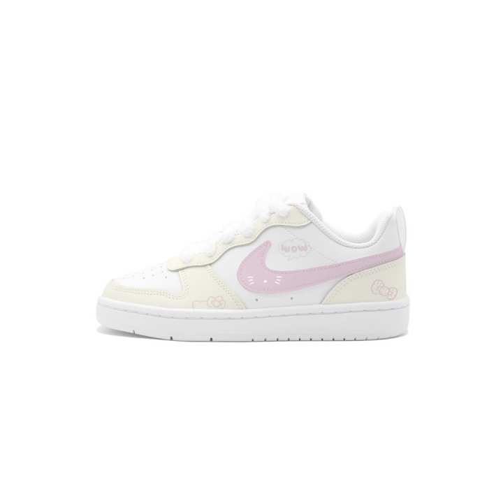 Nike Nike Court Borough Katy Pink Leather Cushioning Abrasion Resistant Cushioning, Wear Resistant Low top