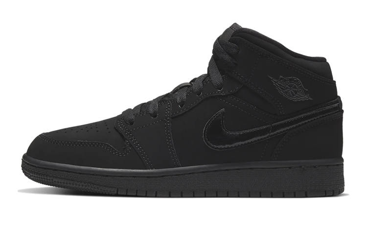 Jordan Jordan Air Jordan 1 Mid Slip Resistant Cushioning Mid top Basketball Shoes Black Warrior Unisex
