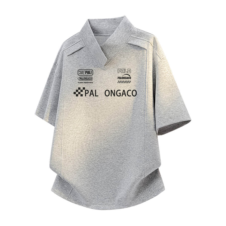 PAL ONGACO T Shirts Unisex V Neck Moderate Straight Fit