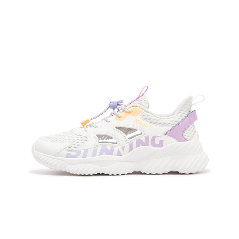 XTEP Light Oxygen Low top Running Shoes White Purple Teenagers