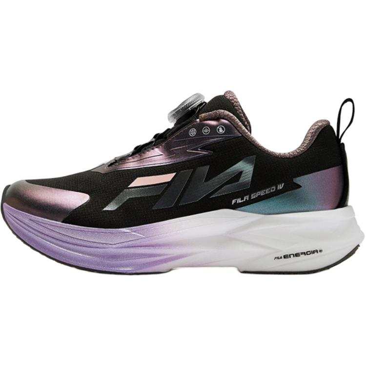 FILA KIDS BOA Slip Resistant Abrasion Resistant Low top Kids' Running Shoes Black Teenagers