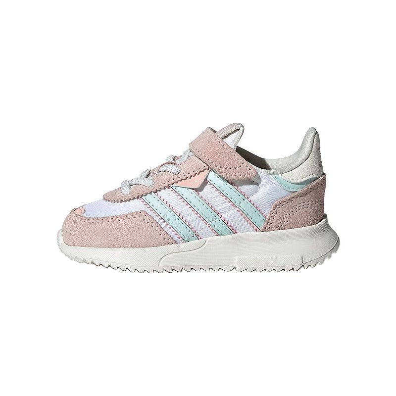 Adidas Originals Retropy F2 Slip Resistant Abrasion Resistant Low top Toddler Shoes Pink/White Infant And Toddler
