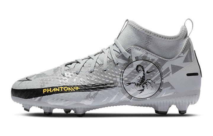Nike Nike Phantom GT Slip Resistant Cushioning Abrasion Resistant Mid top Kids' Soccer Shoes Silver Kids'