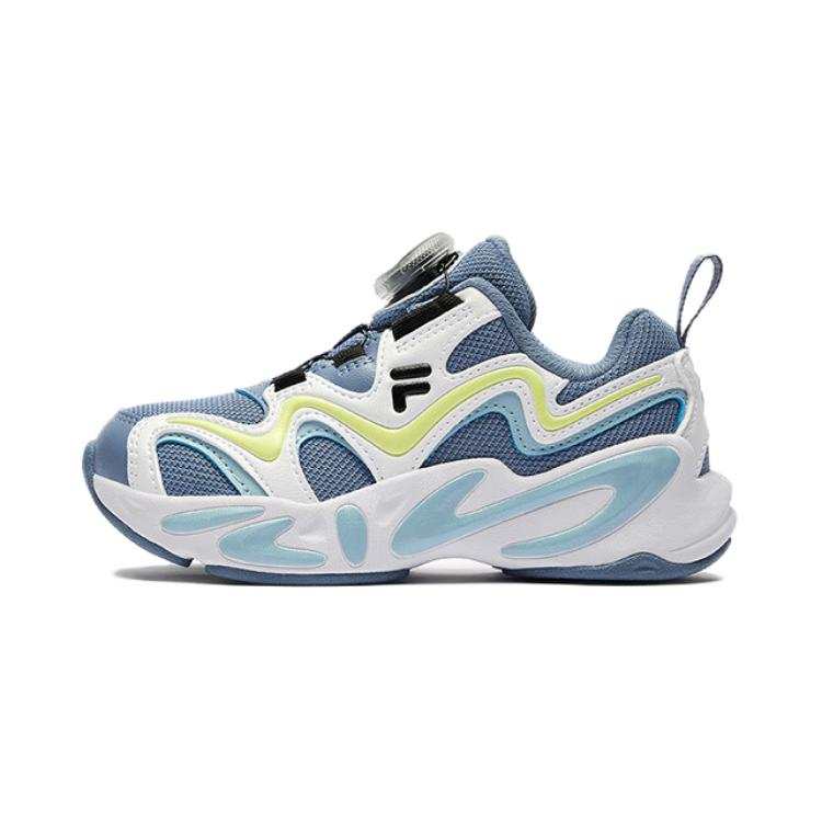 FILA KIDS BOA Abrasion Resistant Low top Kids' Running Shoes Eternal Blue/FILA White Children Aged 3 7 Years Old