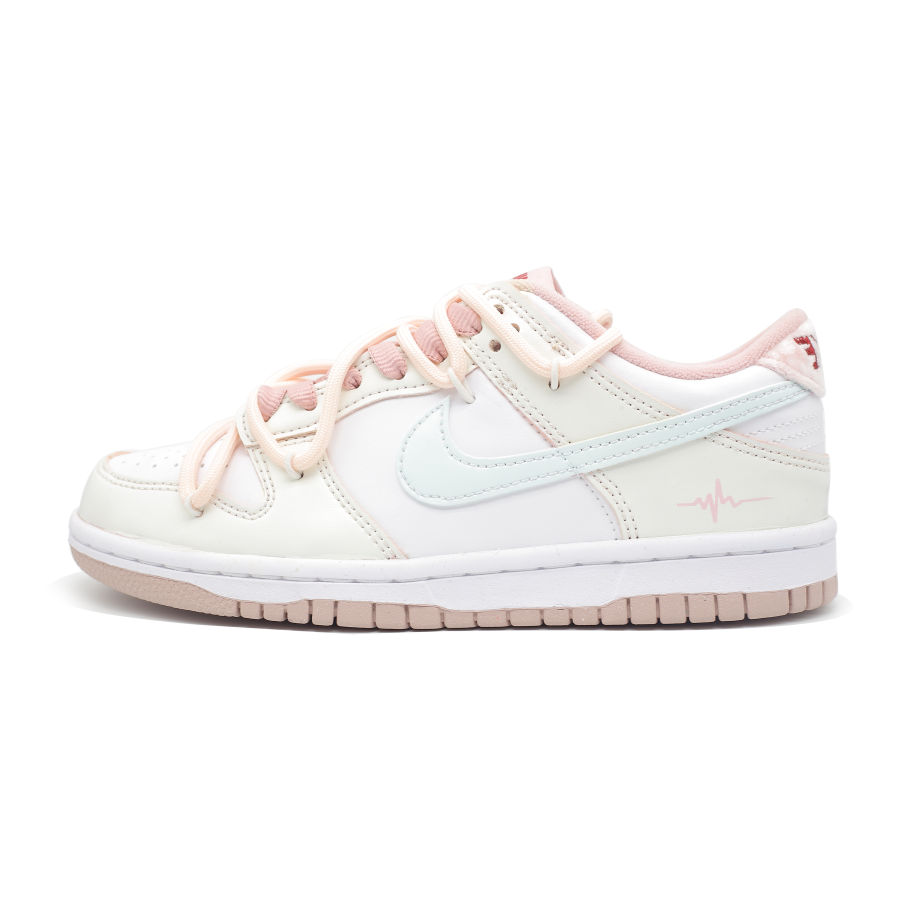 Nike Nike Dunk Pink Velvet Slip Resistant Abrasion Resistant Low top Kids' Skateboarding Shoes Lotus Color Unisex