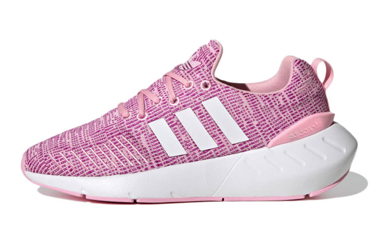 Adidas Originals Swift Run 22 J Abrasion Resistant Breathable Low top Kids' Running Shoes Purple Pink